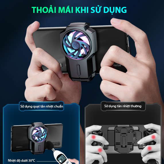 Quạt tản nhiệt điện thoại SIDOTECH FL05 Version 5 gaming phiên bản 2021 pin sạc 700mAh Led RGB tốc độ 6000 vòng/phút độ mở rộng 66-84mm làm mát cực nhanh cho khi chơi game mobile bị nóng - Hàng chính hãng