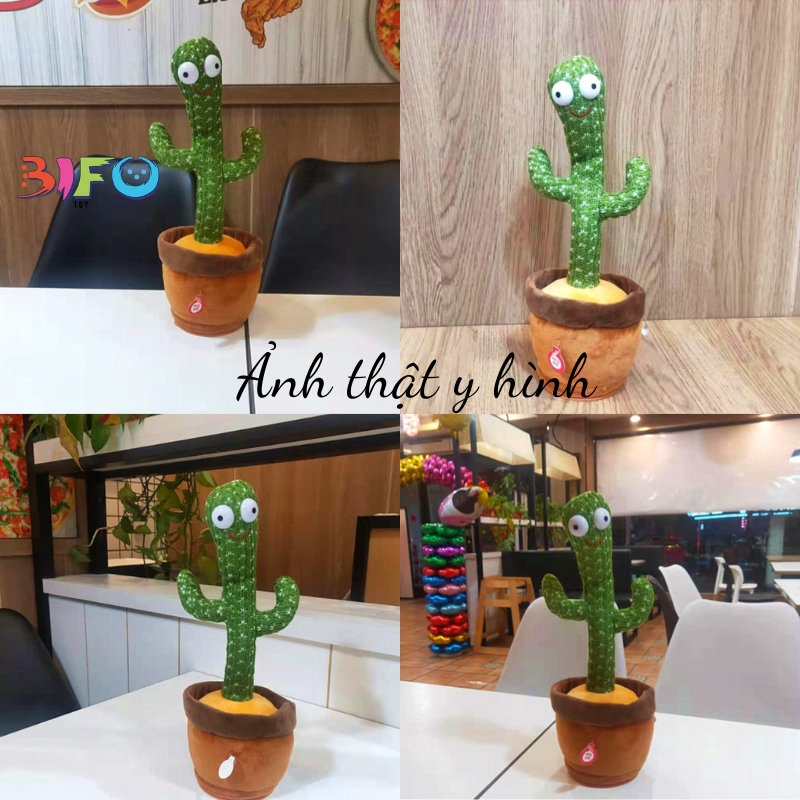 Đồ chơi nhồi bông xương rồng nhảy múa uốn lượn Dancing Cactus phát ra âm thanh vui nhộn biết nhại tiếng