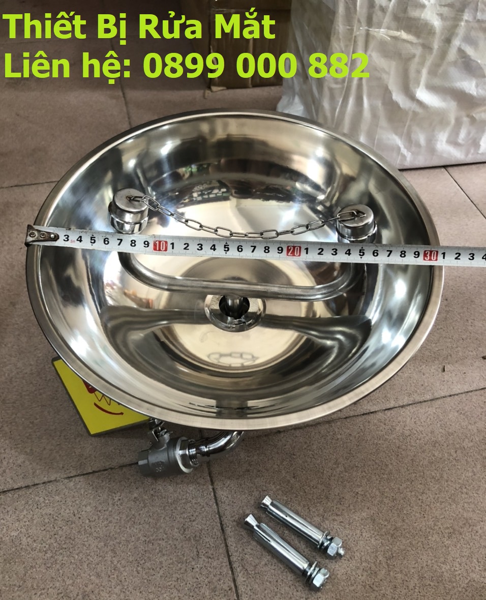 Bồn rửa mắt khẩn cấp gắn tường inox 304