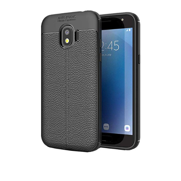 Ốp lưng Silicon Auto Focus giả da, chống sốc dành cho Samsung J2 pro - Hàng Chính Hãng