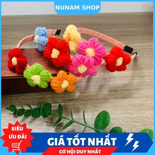 Bờm cài tóc đính hoa thêu nổi bật xinh xắn đáng yêu phong cách hàn quốc Nunam shop