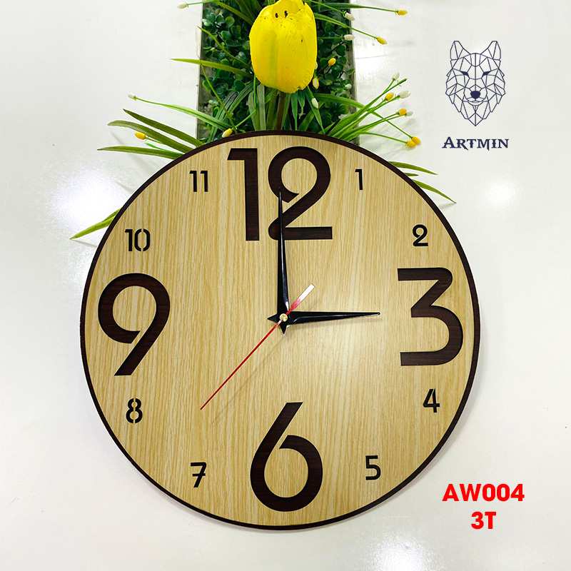 AW004 - Đồng Hồ Gỗ Treo Tường – Décor Trang Trí Tinh Tế