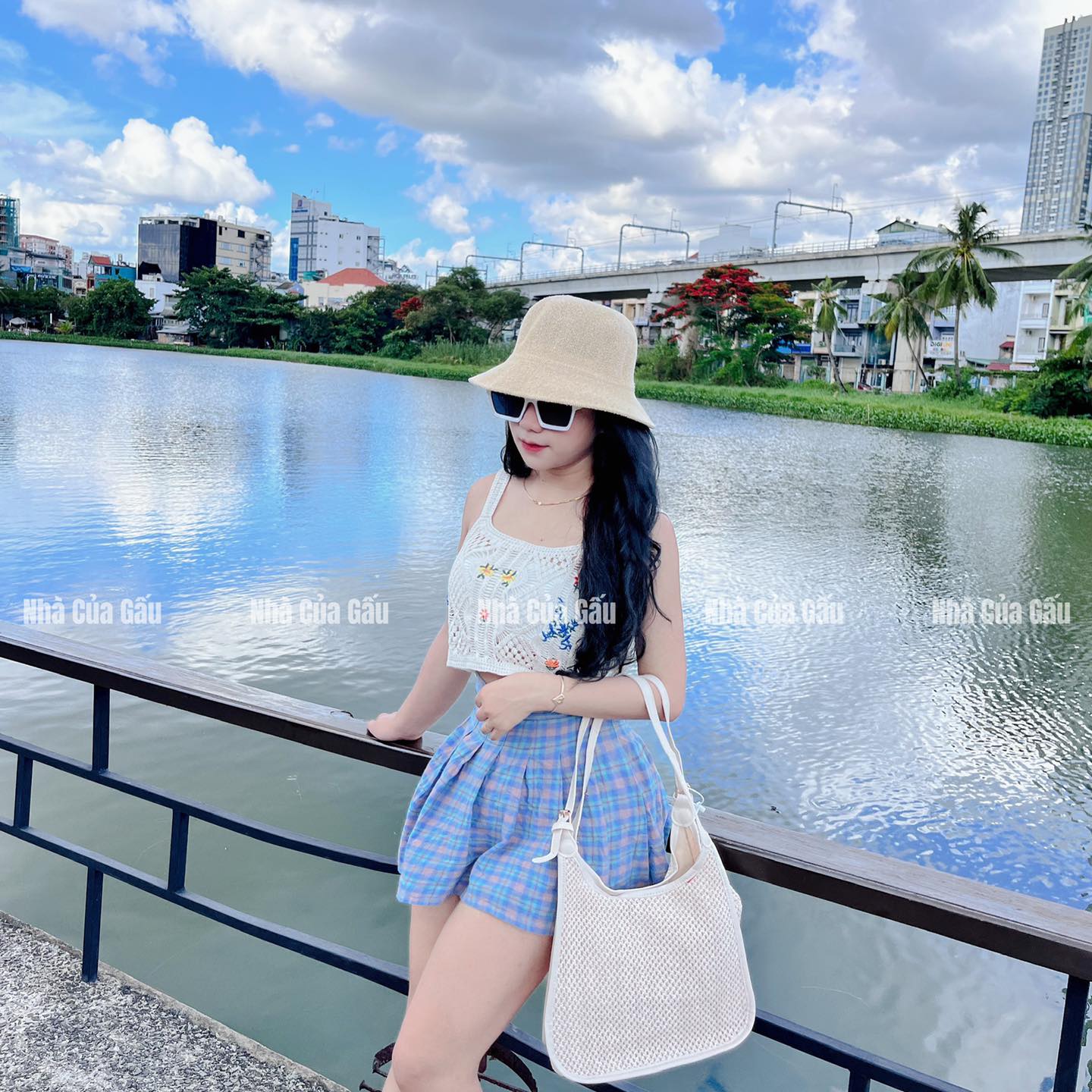 Túi cói dây da đeo vai hàng cao cấp