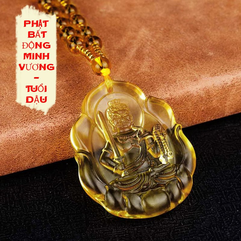 Dây chuyền, vòng cổ - Chuỗi hạt đeo cổ mặt phật bản mệnh tựa hoa sen