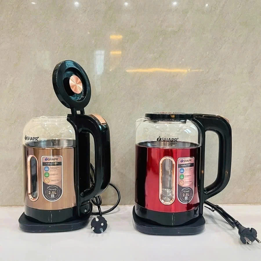 Ấm Đun Nước Siêu Tốc, Bình Nước Siêu Tốc Giữ Nhiệt SFIAPRT ST130 Thủy Tinh Dung Tích 2.8 lít - HÀNG CHÍNH HÃNG MINIIN