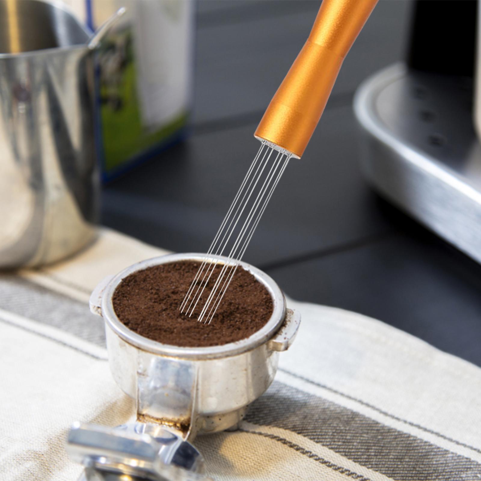 2pcs Needle Coffee Tamper Distributor Espresso Hand Stirrer for Cafe Barista