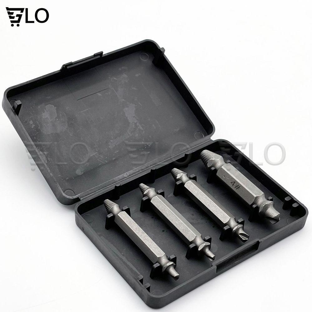 Bộ 4 Mũi Khoan Đa Năng Speed Out Giúp Loại Bỏ Ốc Vít, Bulong Chất Liệu Thép Carbon Dùng Cho Máy Khoan
