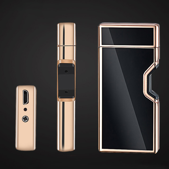Vỏ Hột Quẹt Bật Lửa Hồng Ngoại Cảm Ứng Sạc Điện USB 875 Màu Đen Thiết Kế Đẹp Độc Lạ Cao Cấp - Nhiều màu