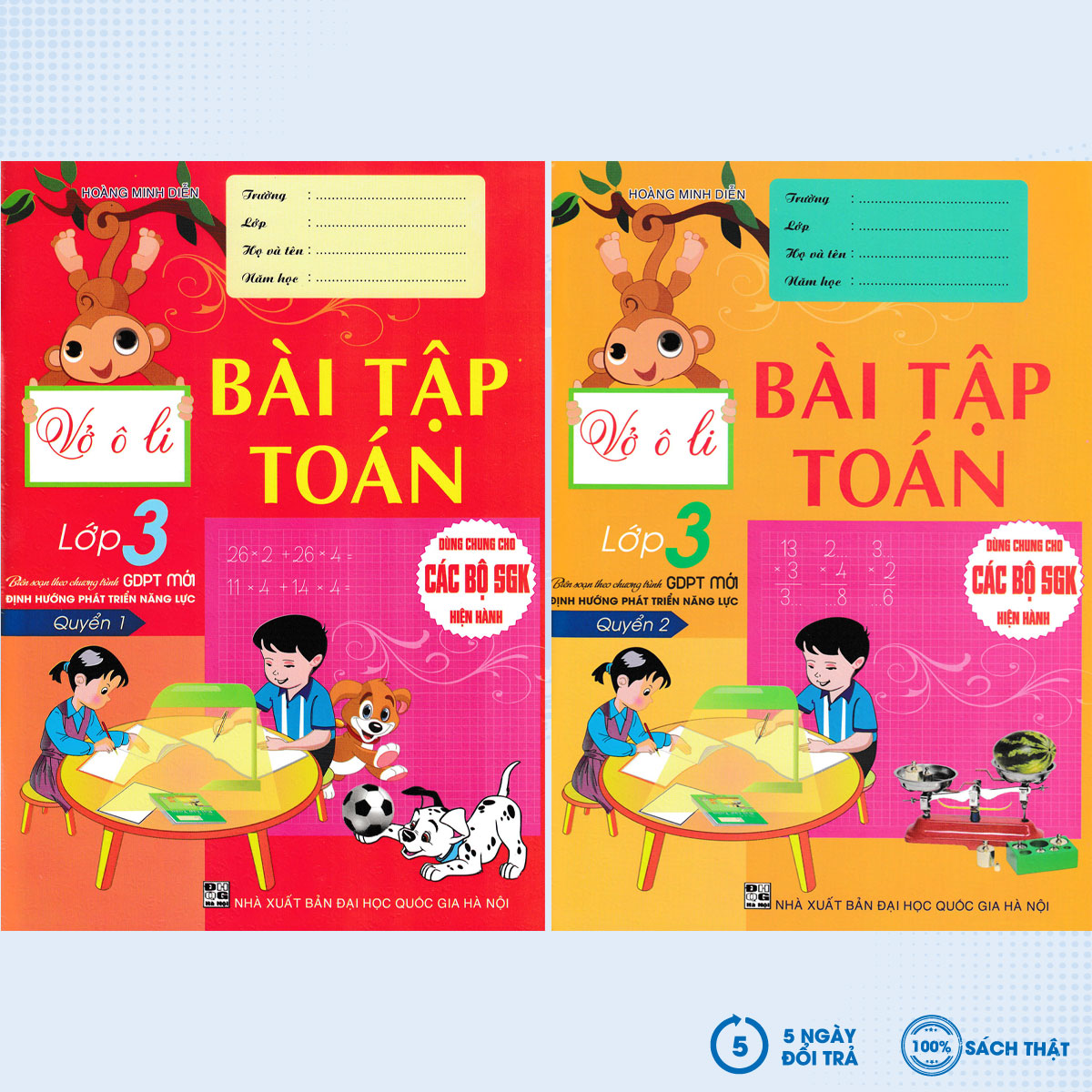 COMBO VỞ Ô LI BÀI TẬP TOÁN 3
