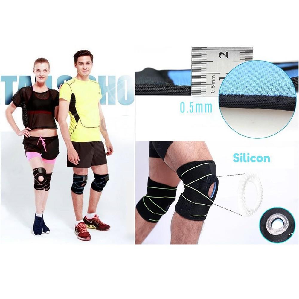 Bó gối tập Gym - bảo vệ gối thể thao Aolikes có lò xo trợ lực