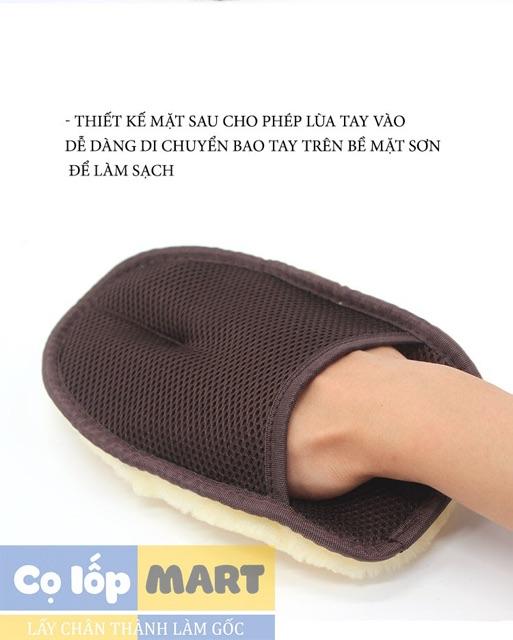 Bao Tay Rửa Xe Lông Cừu Mềm Mịn Găng tay Rửa Xe 23x15cm