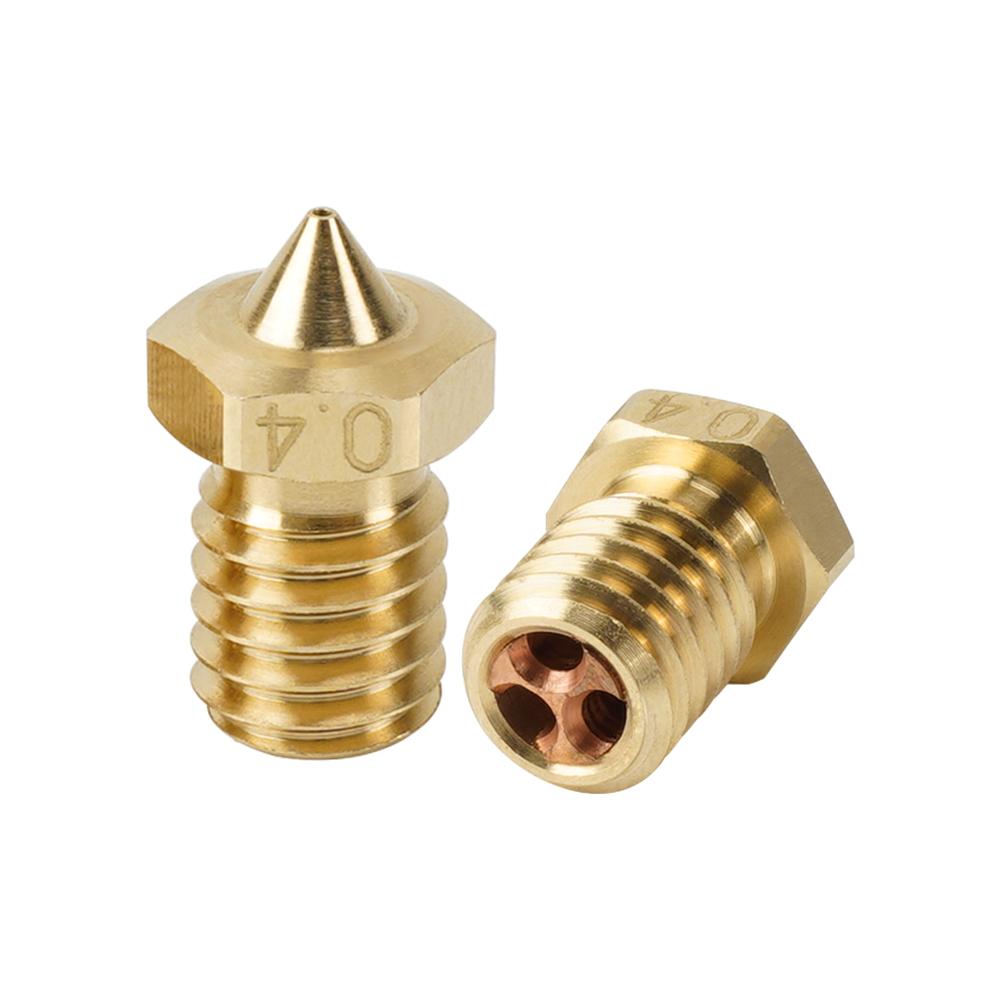 Nốt CHT mới nhất E3D V6/MK8 V6 PTFE Brass Verzzles 0,2/0,3/0,4/0,6mm Máy đùn dòng chảy cao cho máy in 3D 1,75mm Ender 3