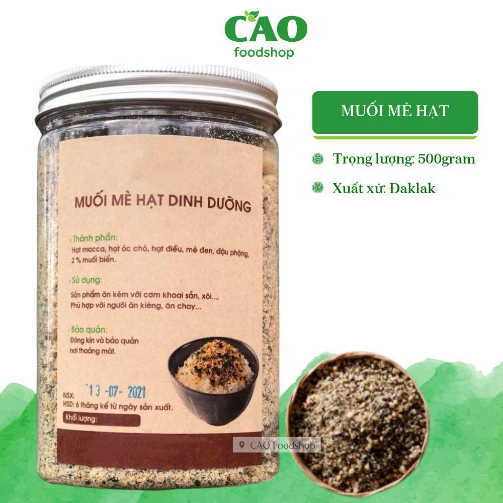 Muối mè hạt dinh dưỡng CAO FOOD nhà làm từ hạt dinh dưỡng, vừng, lạc, 5% muối biển
