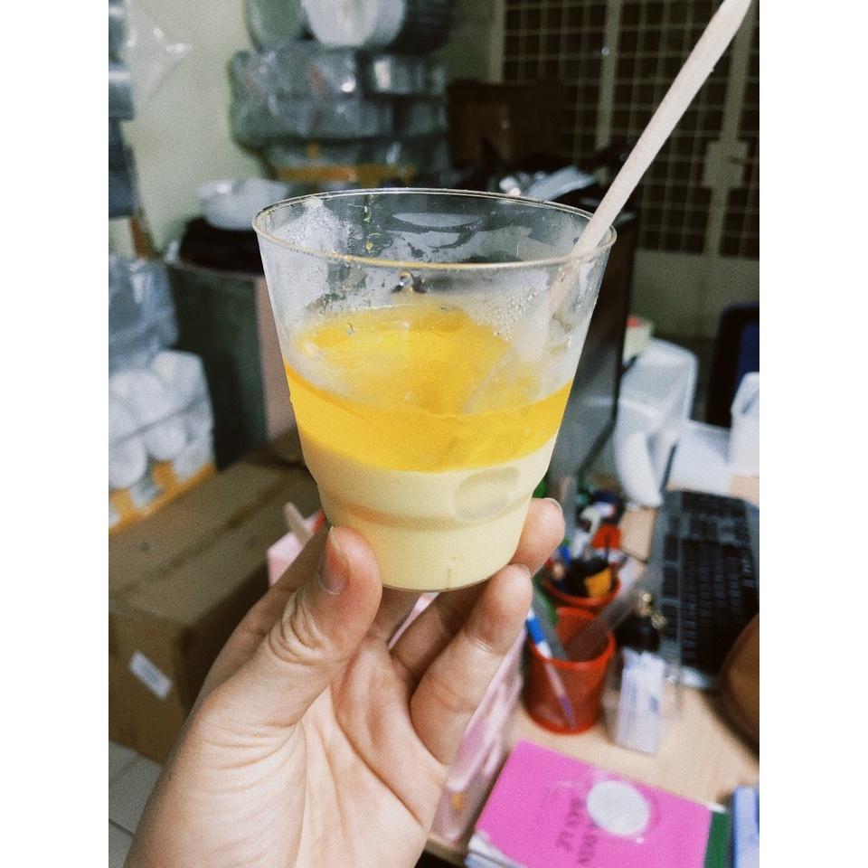 100 Ly hàng không - đựng tiramisu - bánh mousse - panna cotta có nắp bằng xinh xắn