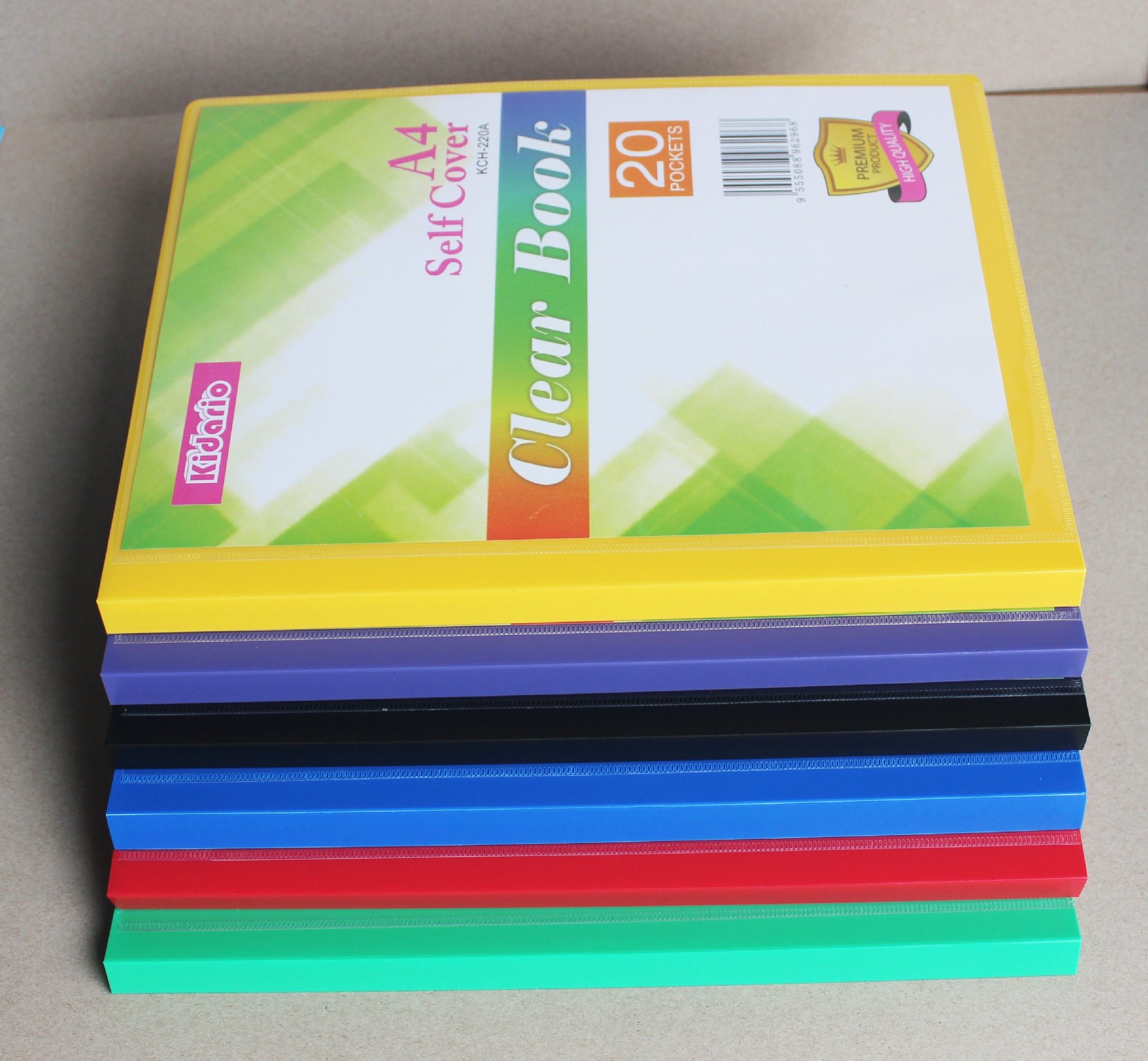 Bìa Nhựa A4-20 Lá Đựng Hồ Sơ, Bản Vẽ Chống Thấm Nước, Bên Ngoài Có Ngăn Đựng Giấy Trong Suốt Tiện Lợi KCH-220A
