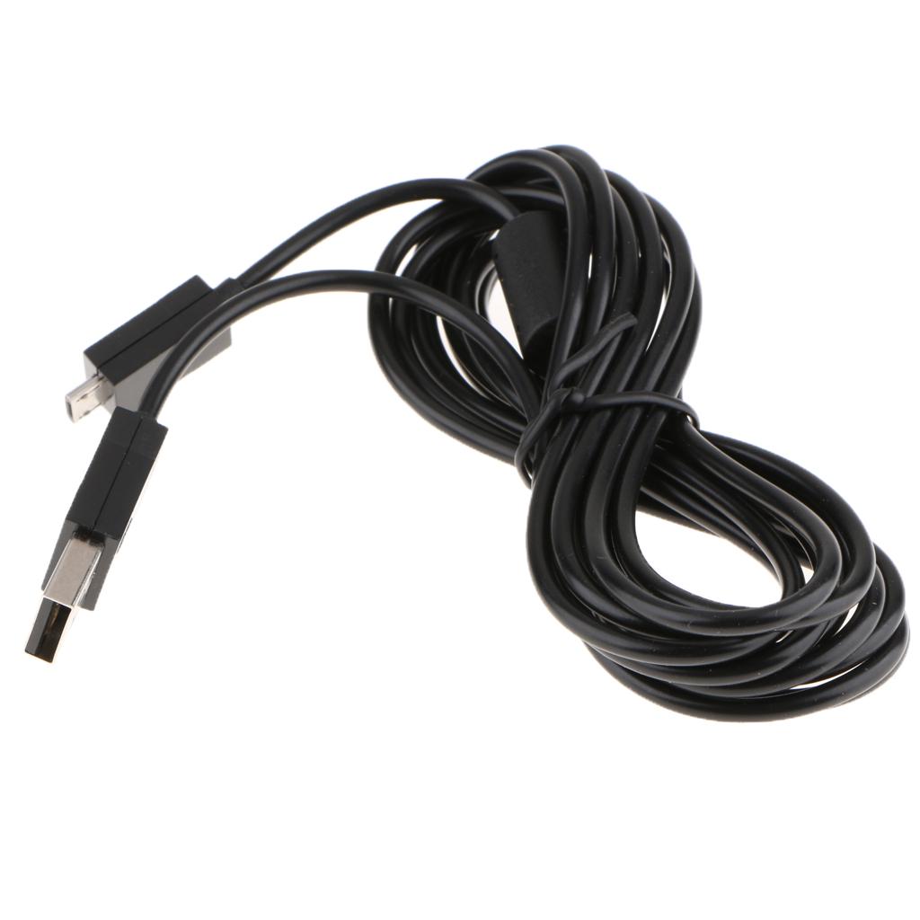2m Micro USB To USB Charger Charging Data Cable For Xbox One PS4 Controller - Black