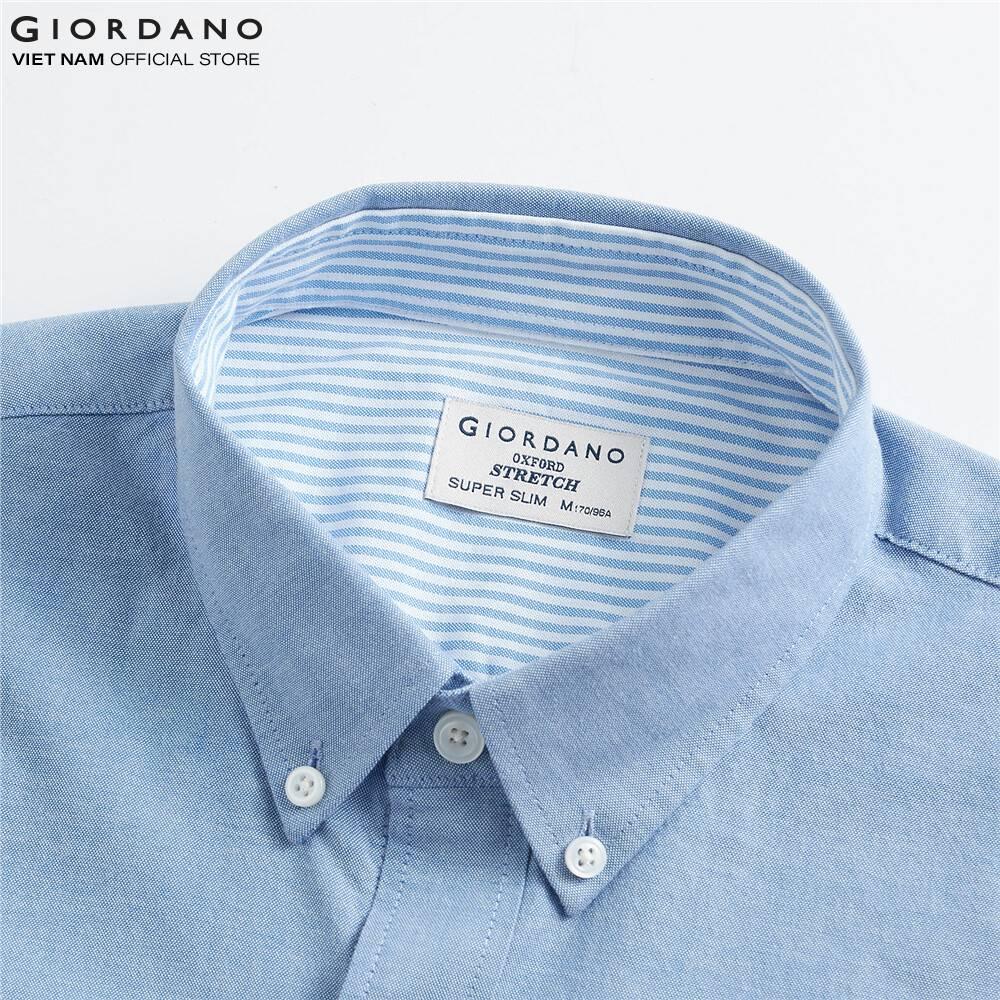 Áo Sơ Mi Oxford Nam Tay Dài Giordano Classic Shirt 01049043