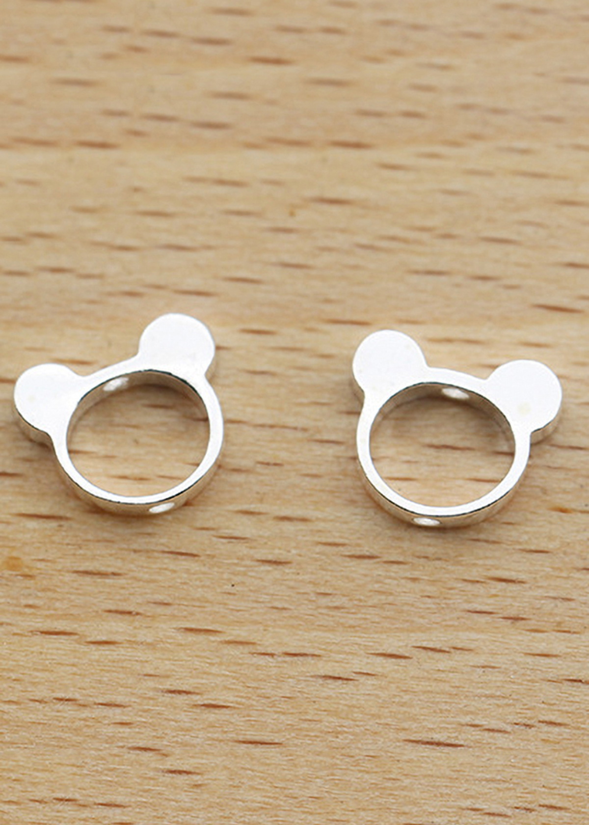 Combo 4 cái charm bạc con mèo xỏ ngang - Ngọc Quý Gemstones
