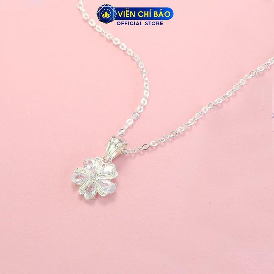 Dây chuyền bạc nữ Hoa Bách Nhật chất liệu bạc 925 thời trang phụ kiện trang sức nữ Viễn Chí Bảo M400411x*