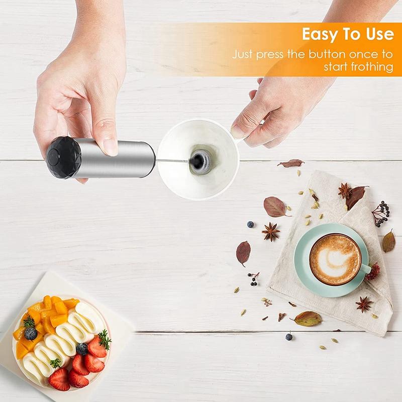 Bọt Sữa Cầm Tay, Cà Phê Frother Với Đĩa Đơn Và Đôi Mùa Xuân Đánh Đầu, Hoạt Động Bằng Pin Tự Động Máy Tạo Bọt