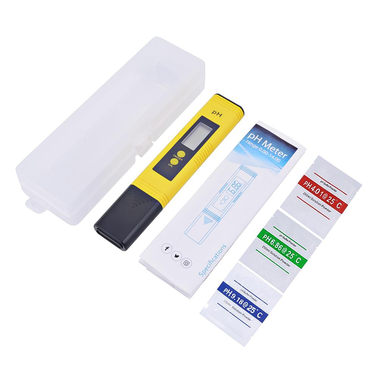 Máy đo pH nước và bút đo pH hồ cá với tính năng điều chỉnh ATC thử tính kiềm axit nước chính xác - hàng nhập khẩu