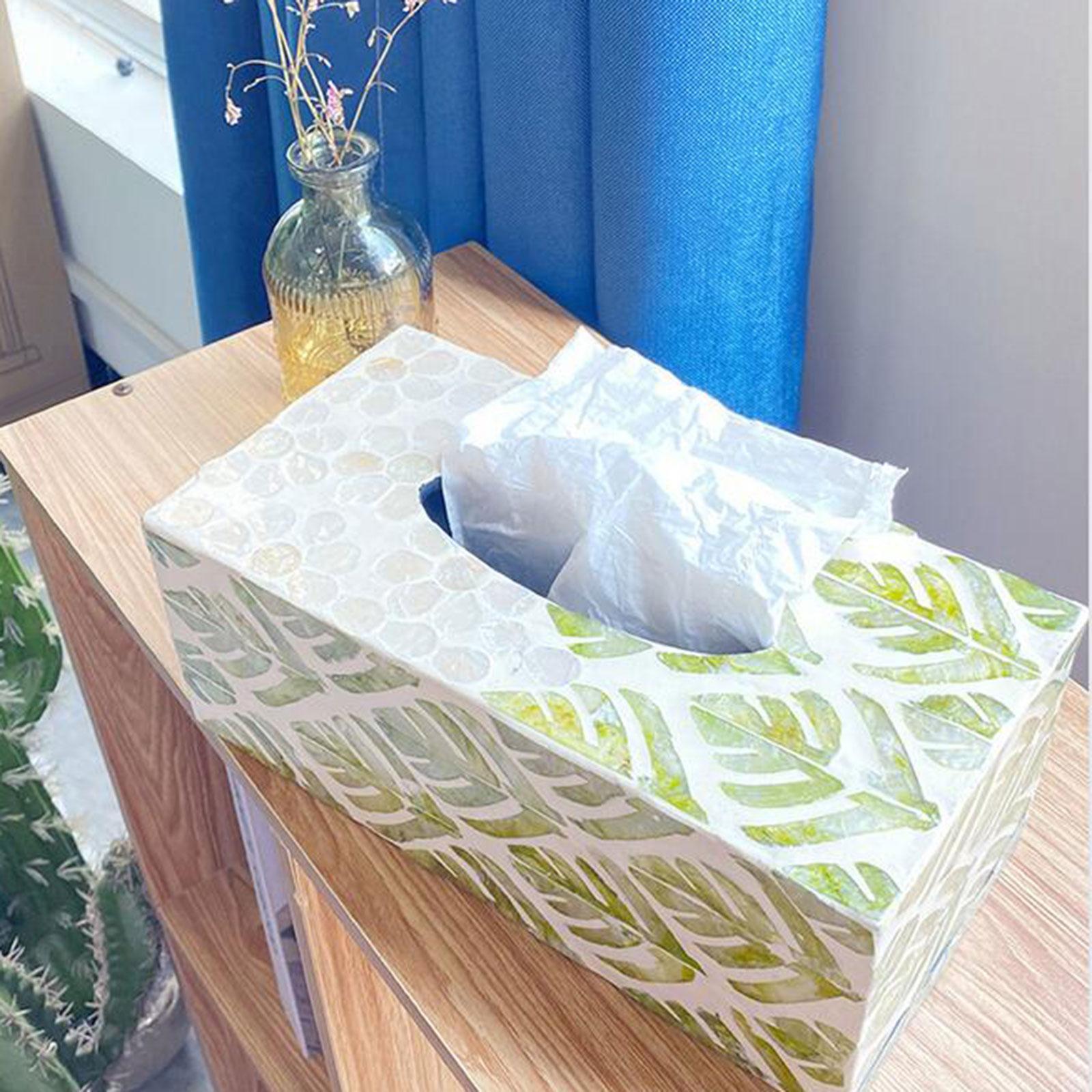 Tissue Box Cover Dispenser Tissue Holder Case Napkin Holder Facial Tissue Box for Kitchen