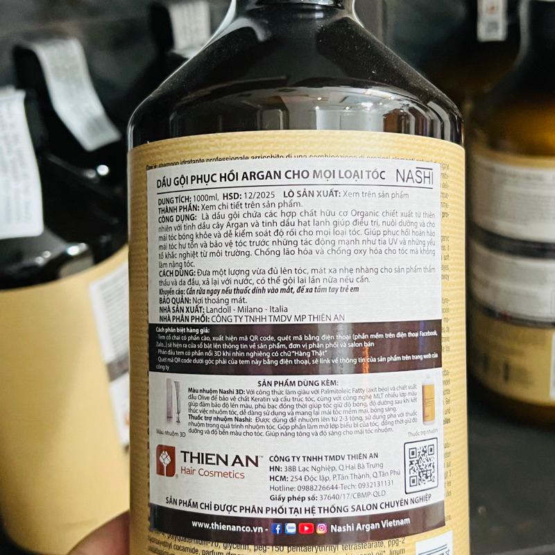 DẦU GỘI XẢ PHỤC HỒI HƯ TỔN NASHI ARGAN CLASSIC ITALY