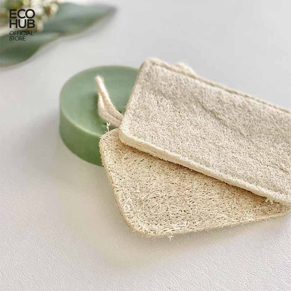 Xơ mướp rửa bát, Có dây treo, thân thiện, Size: 7x11cm (Zero Waste Starter) | EH050