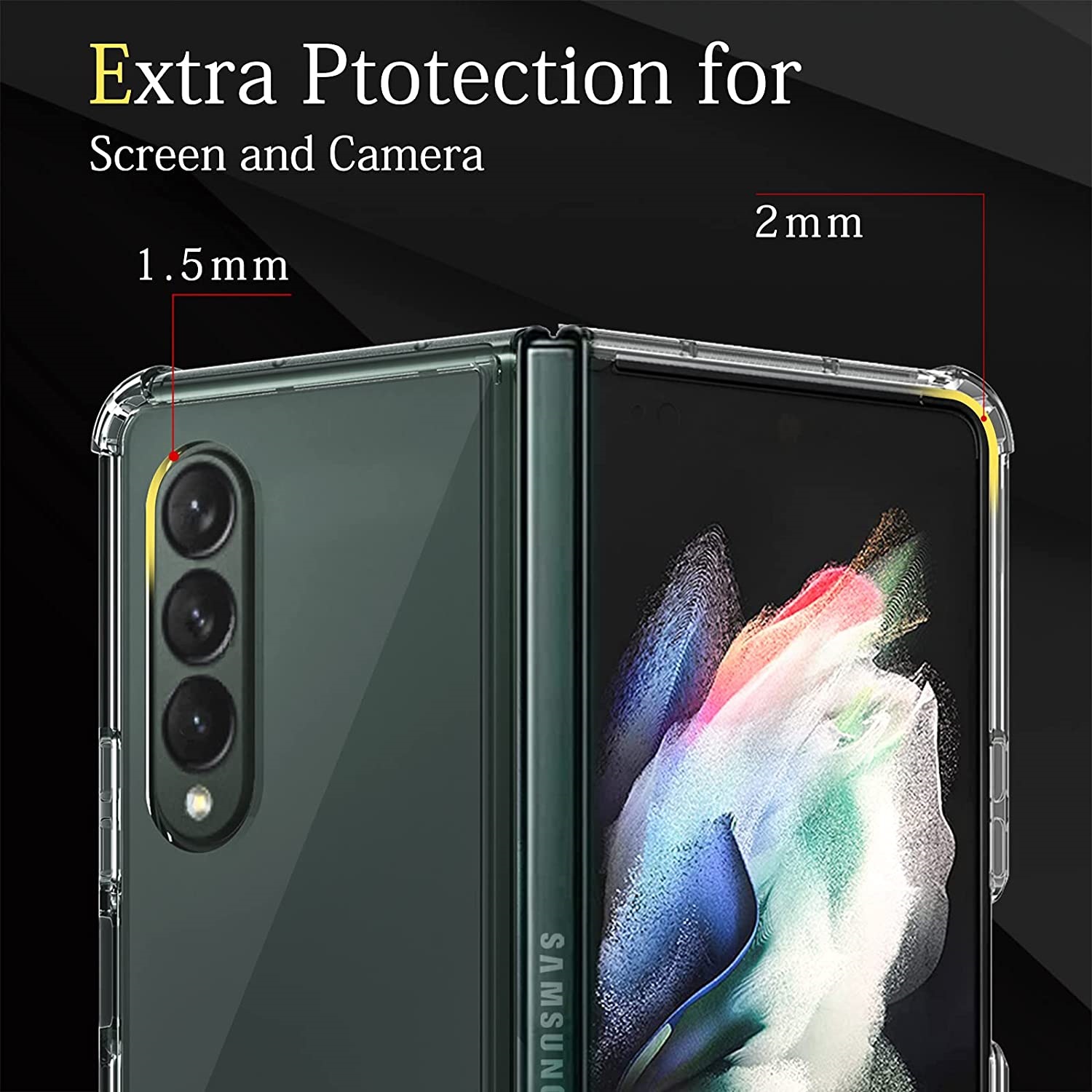 Ốp lưng cho SamSung Galaxy Z Fold4 trong suốt chống sốc