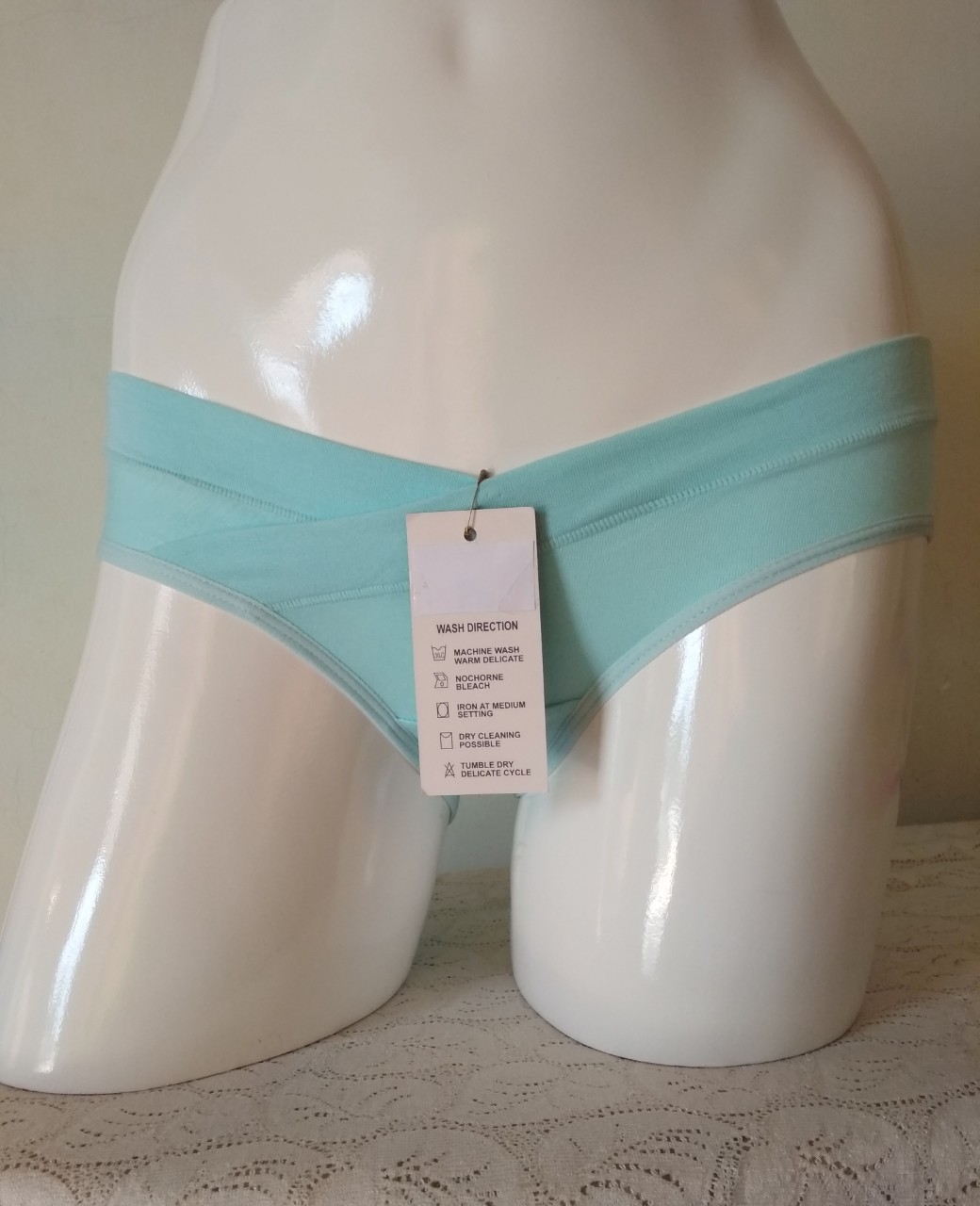 Combo 5 quần lót bầu cotton cạp chéo túi zip - kem/da - 2XL