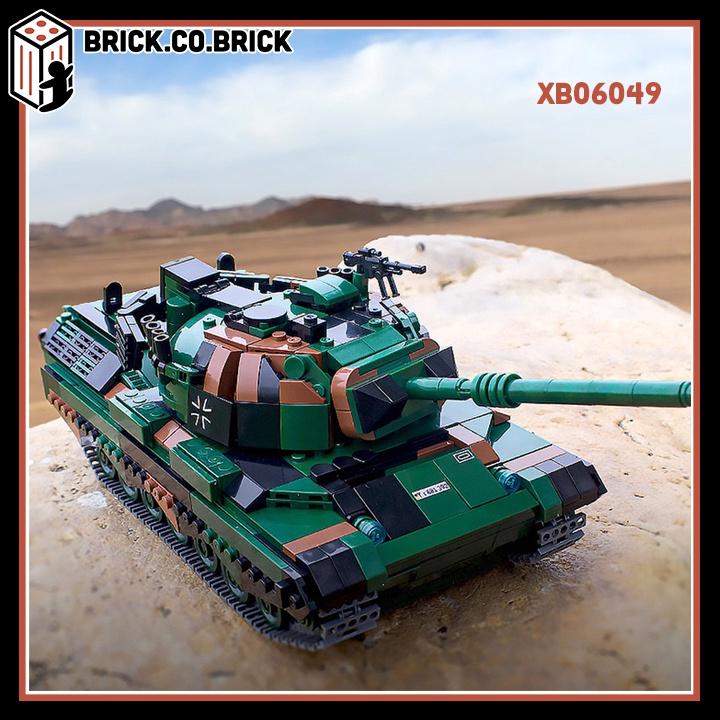 Đồ Chơi Lắp Ráp Xe Tăng Quân Sự Leopard 1 Xếp Hình Quân Sự Kampfpanzer Battle German Tank XB06049