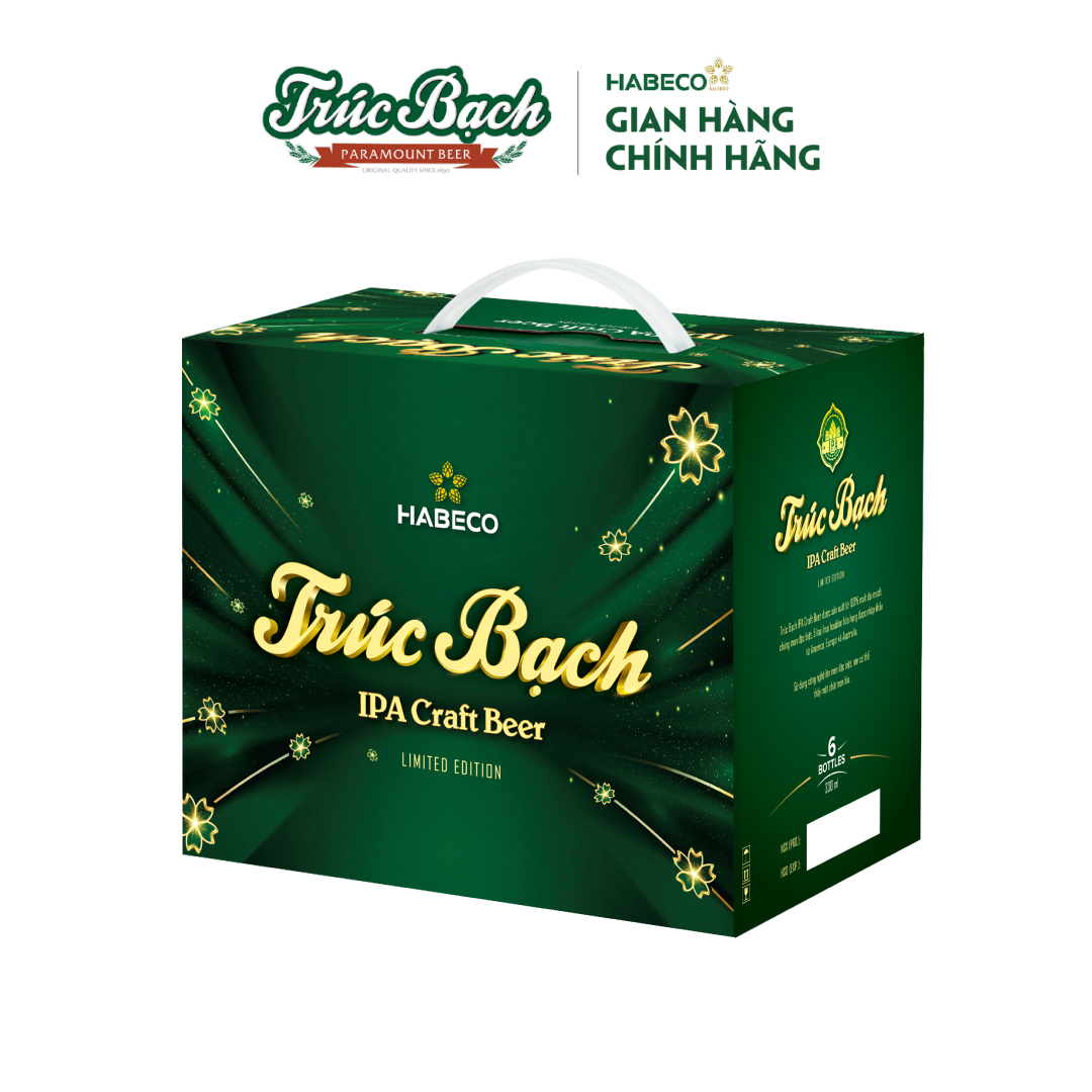 Bia Trúc Bạch IPA Craft - Hộp 6 chai 330ml