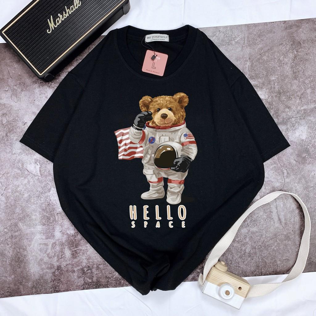 Áo thun unisex Be Yourself size M L XL - HELLO SPACE BEAR