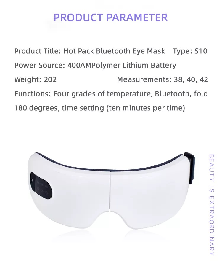 Máy Massage Mắt Thông Minh Smart Eye Mask 3 Chức năng Nén nóng + Bluetooth + Rung xoa dịu cơn mỏi mắt, giúp giảm thâm quầng, thư giãn và ngủ ngon giấc