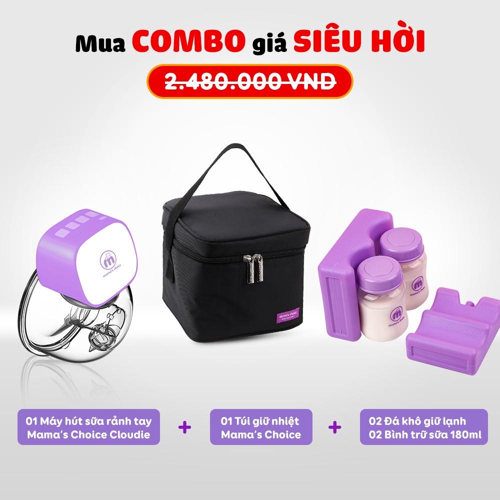 Hút Sữa Di Chuyển Mama’s Choice, Combo Thiết Kế Nhỏ Gọn, Hút Sữa Mọi Lúc Mọi Nơi, Bảo Quản Sữa Mẹ Lên Đến 14 Tiếng