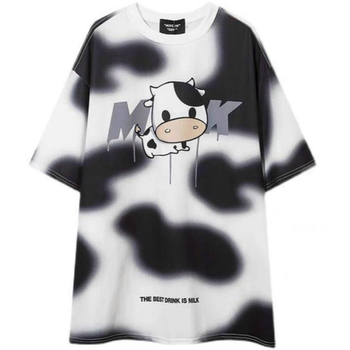 Áo thun bò sữa cotton form rộng