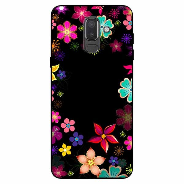 Ốp lưng dành cho Samsung J8 2018 mẫu Hoa Đủ Sắc Nền Đen