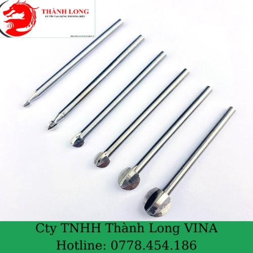 Mũi phay gỗ làm bonsai tỉa gốc cây cán 3mm hợp kim chuyên phay gỗ