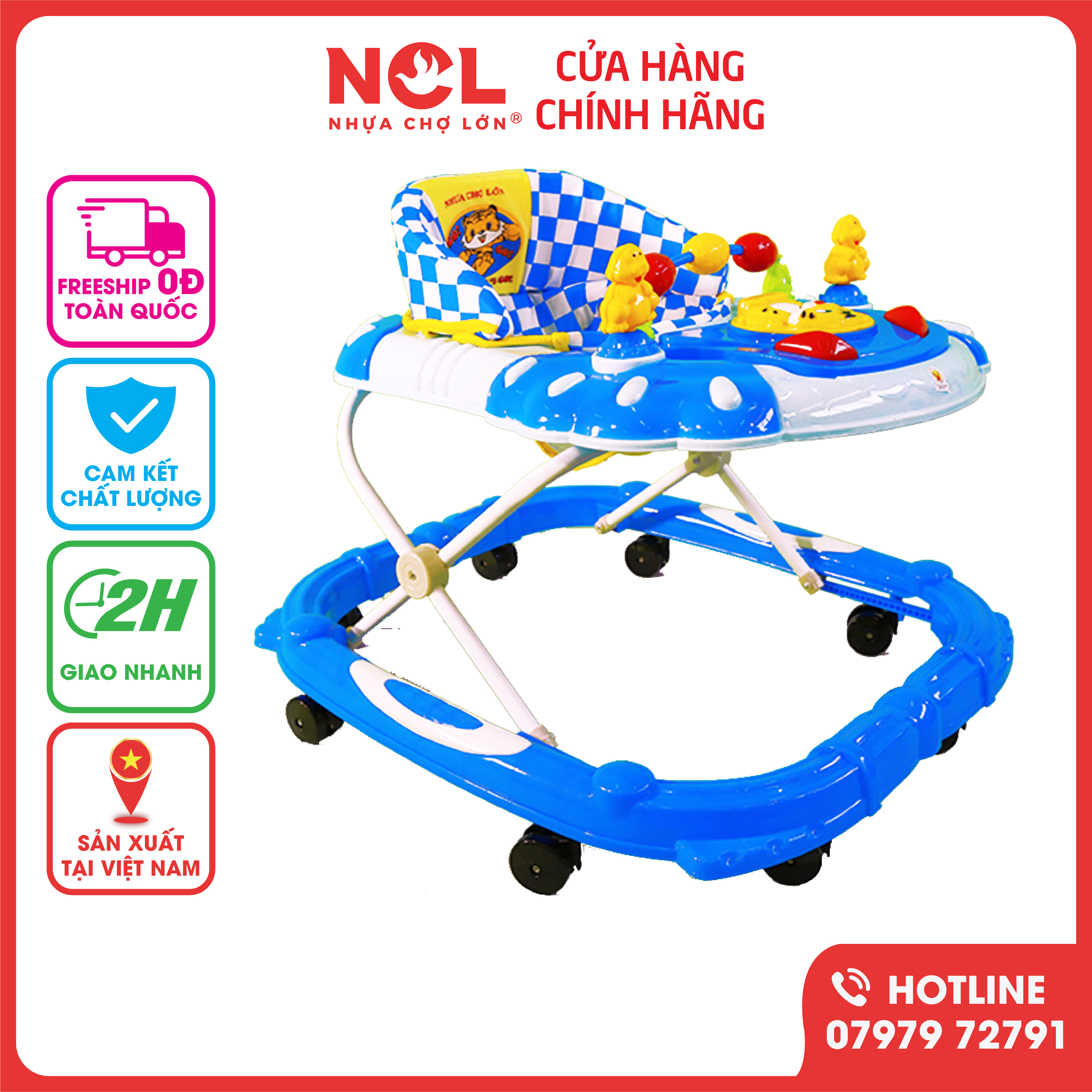 Xe Tập Đi Nhựa Chợ Lớn L4 Con Hổ Dành Cho Bé Từ 6 - 12 Tháng - M1637A-XTĐ