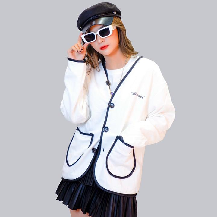 ÁO HOODIE - ÁO KHOÁC NỈ NGOẠI Cardigan Viền