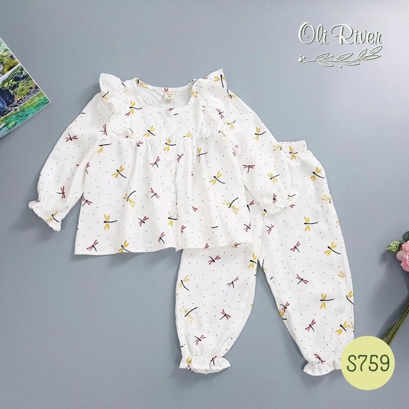 bộ quần áo cho bé gái 1-8y có 2 màu