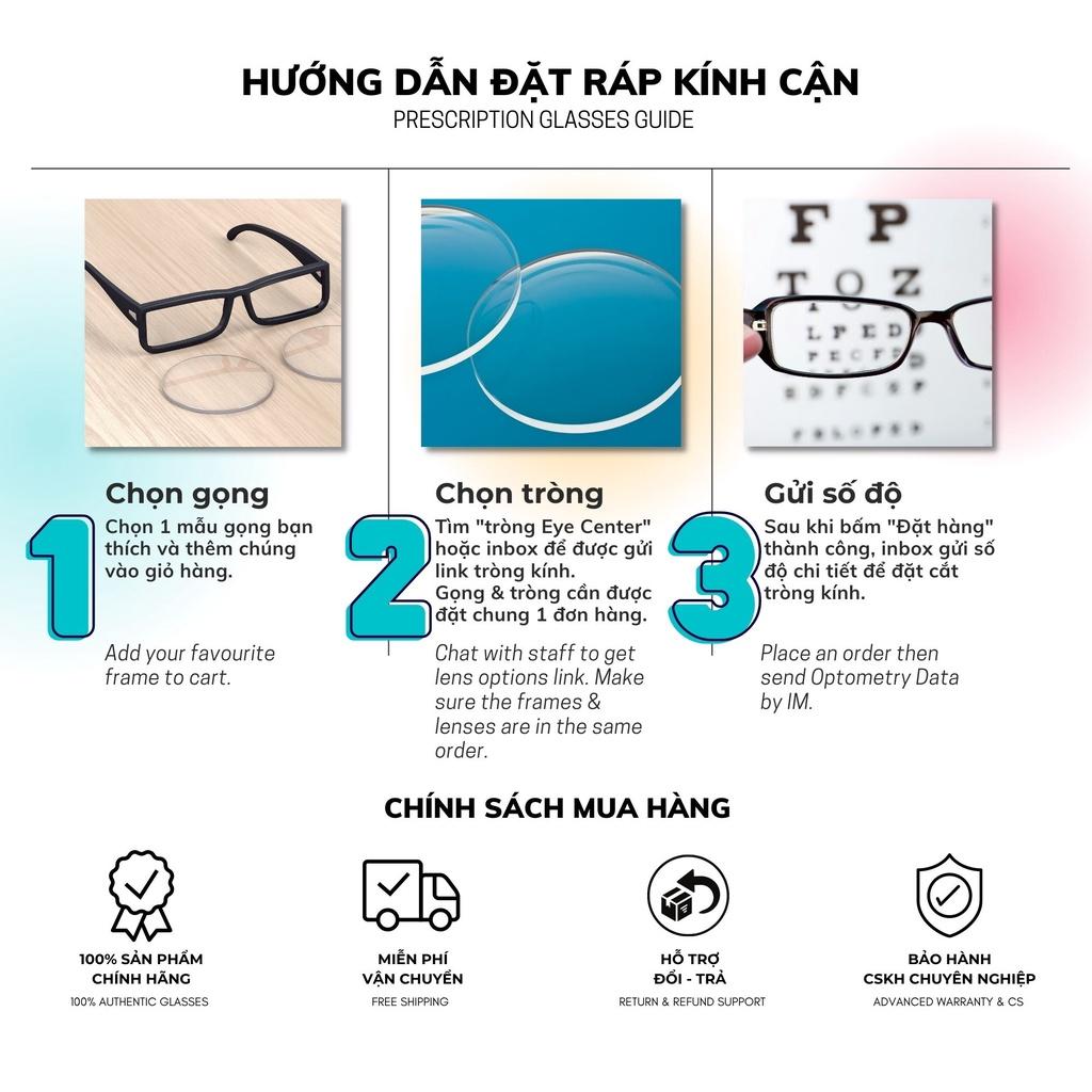 Gọng kính cận nam nữ SOL chính hãng ZAC CODY A36-S lõi thép chống gãy nhập khẩu by Eye Center Vietnam