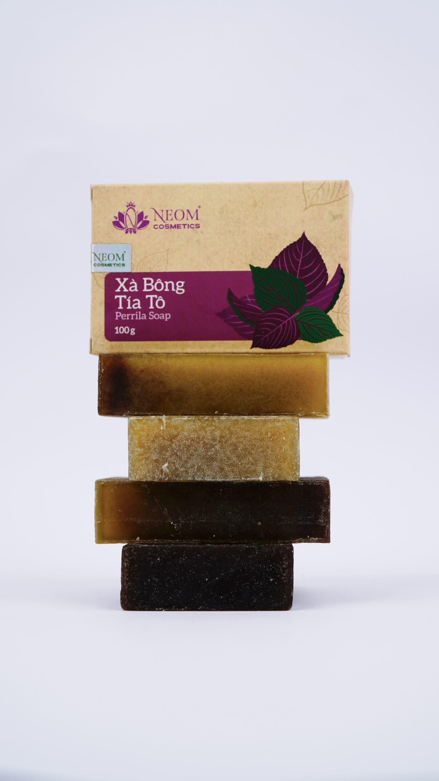 Xà Bông Tía Tô Dưỡng Da Tự Nhiên Cao Cấp - Perilla Soap