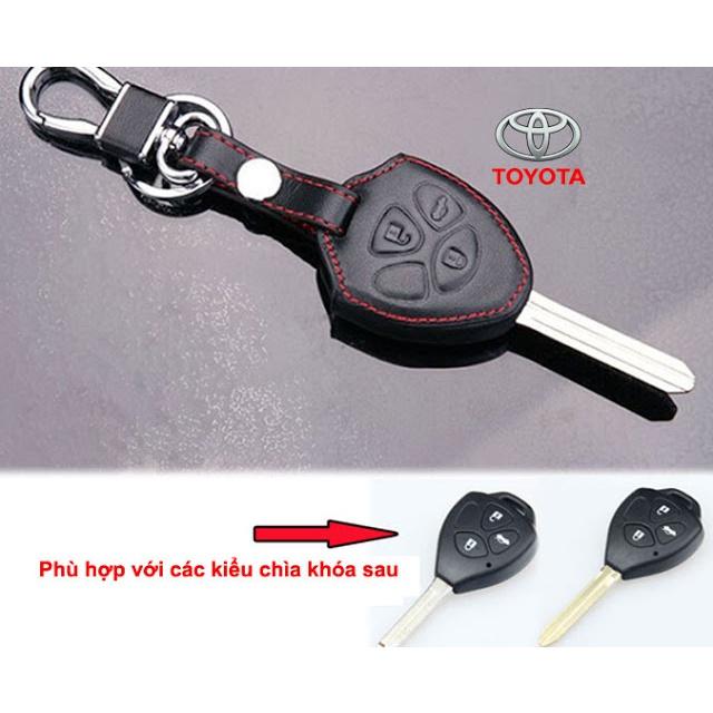 Bao Da Chìa Khóa Dành CHo Xe Toyota Hilux, Yaris Dạng Chìa Cắm Logo 3D