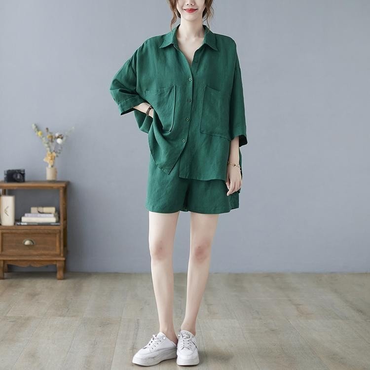 Set bộ đồ sơ mi 2 món chất liệu LINEN cao cấp, thiết kế basic dễ mặc ARCTIC HUNTER