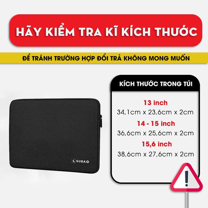 Túi chống sốc laptop GuBag cao cấp, túi chống sốc macbook pro, air chống nước, bền đẹp