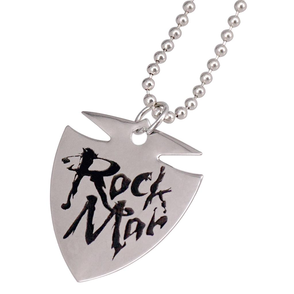 Đàn Guitar Plectrums Bass Guitar Cổ Điển Thép Không Gỉ Cốt Vòng Cổ Mặt Dây Chuyền Chọn