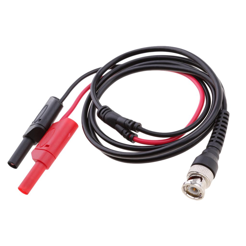 BNC Q9 To Dual 4mm Shrouded Banana Plug Test Leads Probe Cable Cord
