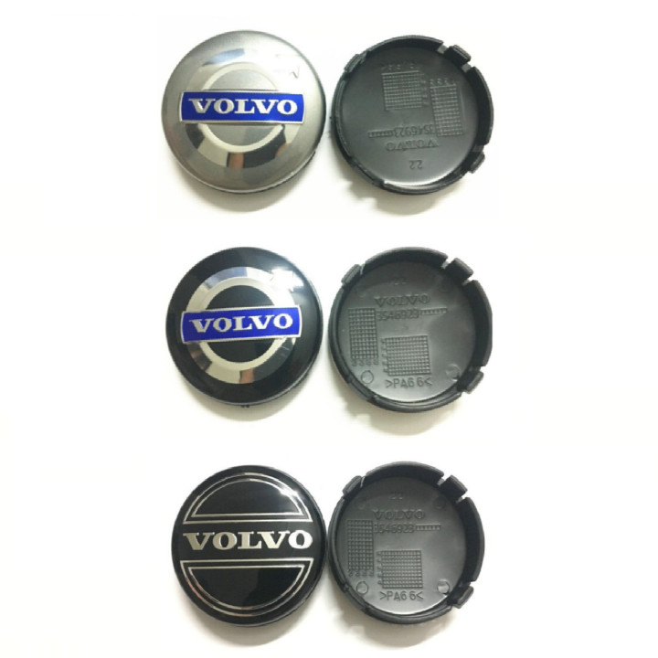 Logo chụp mâm, ốp lazang bánh xe ô tô, xe hơi Volvo, đường kính 64MM mã VV64