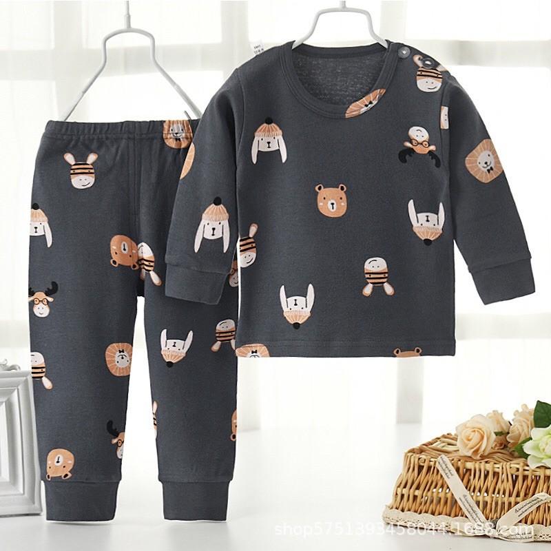 Bộ dài tay cotton cho bé trai/ bé gái hàng Quảng Châu loại 1
